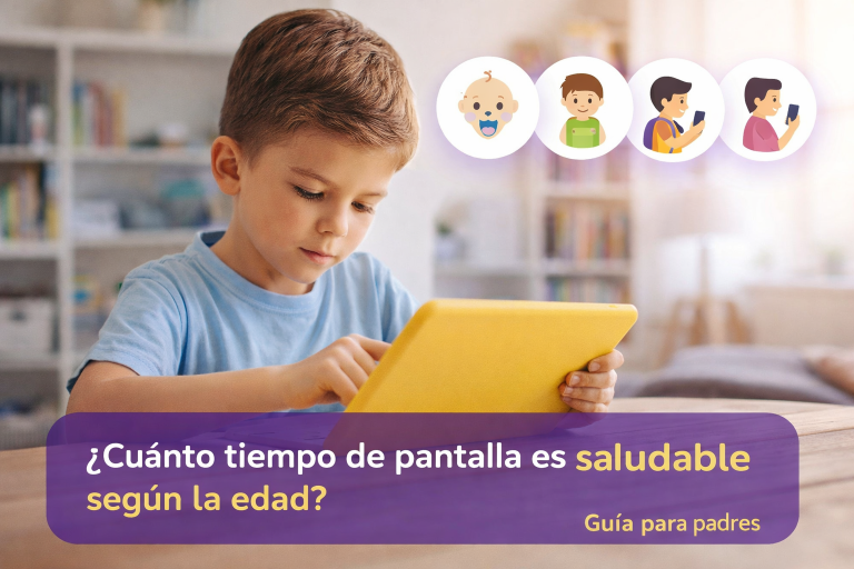 ¿Cuánto tiempo de pantalla es saludable para niños según su edad?